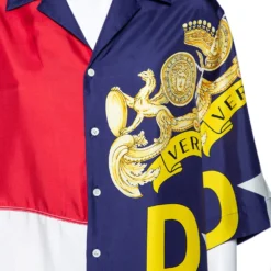 Versace Colorblock Medusa Baroque Print Silk Shirt M For Men -Versace Official Website luxury men versace used clothes p486320 001