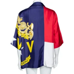 Versace Colorblock Medusa Baroque Print Silk Shirt M For Men -Versace Official Website luxury men versace used clothes p486320 003