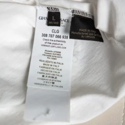 Versace White Printed Cotton Short Sleeve T-Shirt L For Men -Versace Official Website luxury men versace used clothes p574530 006