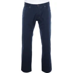 Versace VJC Navy Blue Knit Straight Leg Pants L For Men