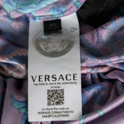 Versace Multicolor Jersey Baroque Print Long Sleeve Shirt XXXS For Men -Versace Official Website luxury men versace used clothes p596039 006