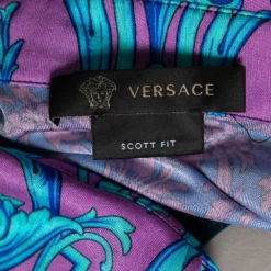 Versace Multicolor Jersey Baroque Print Long Sleeve Shirt XXXS For Men -Versace Official Website luxury men versace used clothes p596039 008
