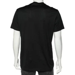 Versace Black Make It Happen Printed Cotton Knit Oversized T-Shirt XS For Men -Versace Official Website luxury men versace used clothes p596697 001