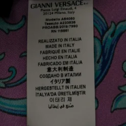 Versace Multicolor Baroque Print Silk Long Sleeve Shirt M For Men -Versace Official Website luxury men versace used clothes p598033 010