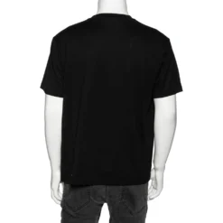 Versace Black Medusa Printed Cotton Short Sleeve T-Shirt L For Men -Versace Official Website luxury men versace used clothes p619312 003