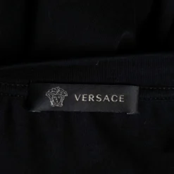 Versace Black Medusa Printed Cotton Short Sleeve T-Shirt L For Men -Versace Official Website luxury men versace used clothes p619312 008