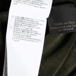 Versace Green Knit Crew Neck Long Sleeve T-Shirt M For Men -Versace Official Website luxury men versace used clothes p635441 004