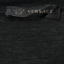 Versace Black Medusa Printed Crew Neck T-Shirt XL For Men -Versace Official Website luxury men versace used clothes p639308 003