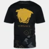 Versace Black Medusa Printed Crew Neck T-Shirt XL For Men