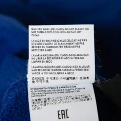 Versace Blue Logo Printed Cotton Crew Neck Sweatshirt M For Men -Versace Official Website luxury men versace used clothes p669471 006