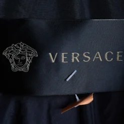 Versace Black & Gold Baroque Print Puffer Down Jacket XL For Men -Versace Official Website luxury men versace used clothes p688545 005