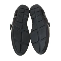 Versace Black Canvas And Leather Velcro Strap Sneakers Size 43.5 For Men -Versace Official Website luxury men versace used shoes p223500 001