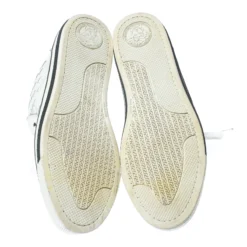 Versace White Woven Leather Lace High Top Sneakers Size 42 For Men -Versace Official Website luxury men versace used shoes p229913 001