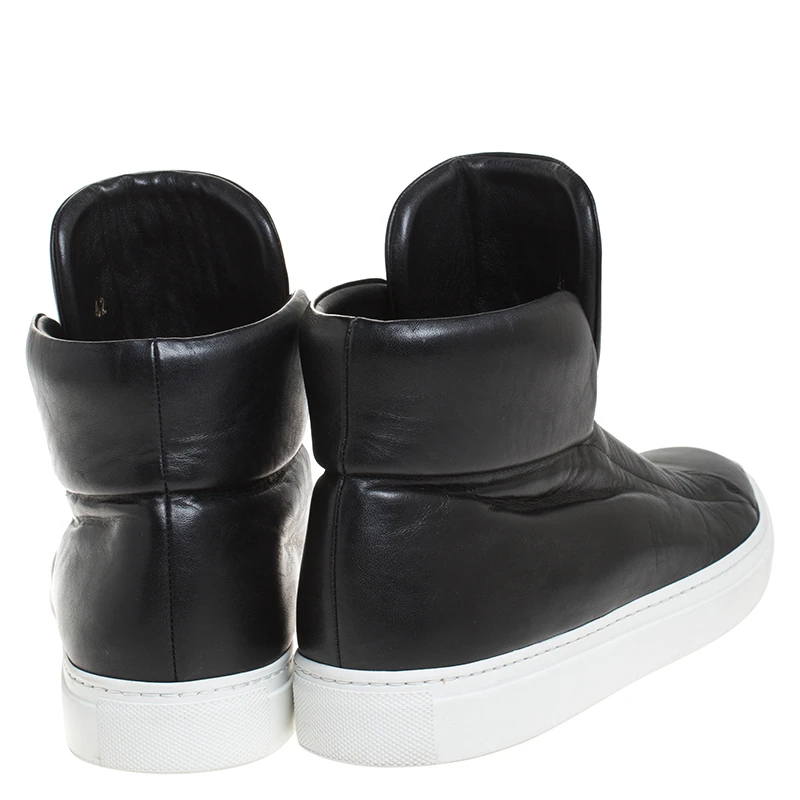 Versace Black Leather Palazzo Medusa High Top Sneakers Size 42 For Men 5 Versace Black Leather Palazzo Medusa High Top Sneakers Size 42 For Men - Image 5