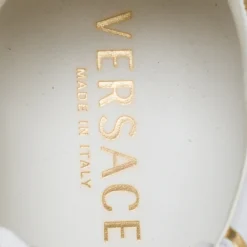 Versace White Leather Medusa Head Embellished Low Top Sneakers Size 42 For Men -Versace Official Website luxury men versace used shoes p272581 003