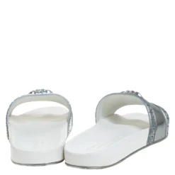 Versace Silver Rubber Medusa Head Slide Sandals Size 43 For Men -Versace Official Website luxury men versace used shoes p279040 002