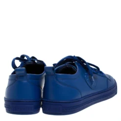 Versace Blue Leather Medusa Low Top Lace Up Sneakers Size 43 For Men -Versace Official Website luxury men versace used shoes p279057 003