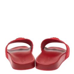 Versace Red Rubber Medusa Head Slides Size 41 For Men -Versace Official Website luxury men versace used shoes p279069 006