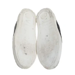 Versace Black Greek Key Embossed Leather Slip On Sneakers Size 44 For Men -Versace Official Website luxury men versace used shoes p279219 008