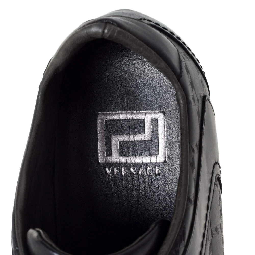 Versace Black Leather Low Top Sneakers Size 44 For Men 7 Versace Black Leather Low Top Sneakers Size 44 For Men - Image 7