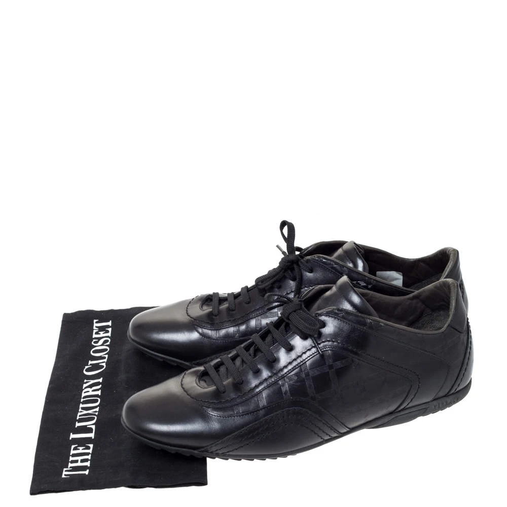 Versace Black Leather Low Top Sneakers Size 44 For Men 8 Versace Black Leather Low Top Sneakers Size 44 For Men - Image 8