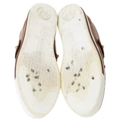 Versace Brown Suede Leather Medusa Low Top Sneakers Size 44 For Men -Versace Official Website luxury men versace used shoes p310144 006