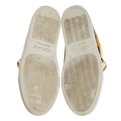 Versace Cream Tigris Print Leather Palazzo Medusa High Top Sneakers Size 38 For Men 13 Versace Cream Tigris Print Leather Palazzo Medusa High Top Sneakers Size 38 For Men -Versace Official Website luxury men versace used shoes p316294 004