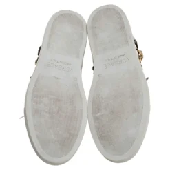 Versace Lilac Leather Medusa Embellished High Top Lace Up Sneakers Size 40 For Men -Versace Official Website luxury men versace used shoes p316377 008