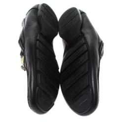 Versace Black Leather Meander Pattern Medusa Loafers Size 43 For Men -Versace Official Website luxury men versace used shoes p316756 003