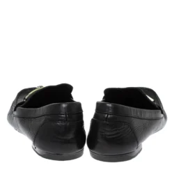 Versace Black Leather Meander Pattern Medusa Loafers Size 43 For Men -Versace Official Website luxury men versace used shoes p316756 007