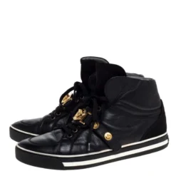 Versace Black Leather And Suede Medusa Strap High Top Sneakers Size 41 For Men 11 Versace Black Leather And Suede Medusa Strap High Top Sneakers Size 41 For Men -Versace Official Website luxury men versace used shoes p320136 1598786326 001