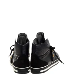 Versace Black Leather And Suede Medusa Strap High Top Sneakers Size 41 For Men 12 Versace Black Leather And Suede Medusa Strap High Top Sneakers Size 41 For Men -Versace Official Website luxury men versace used shoes p320136 1598786341 005