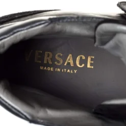 Versace Black Leather And Suede Medusa Strap High Top Sneakers Size 41 For Men 14 Versace Black Leather And Suede Medusa Strap High Top Sneakers Size 41 For Men -Versace Official Website luxury men versace used shoes p320136 1598786350 007