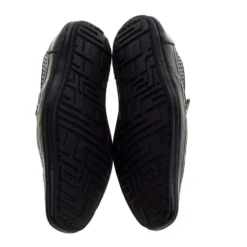 Versace Black Woven Leather Slip On Loafers Size 40 For Men -Versace Official Website luxury men versace used shoes p320170 001