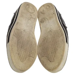 Versace Black Baroque Embroidered Leather Slip On Sneakers Size 41 For Men -Versace Official Website luxury men versace used shoes p322513 006