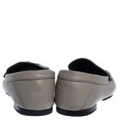 Versace Beige Leather Medusa Detail Slip On Loafers Size 43 For Men -Versace Official Website luxury men versace used shoes p325788 003