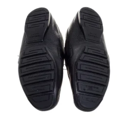 Versace Black Leather Medusa Loafers Size 44 For Men -Versace Official Website luxury men versace used shoes p352351 001