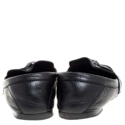 Versace Black Leather Medusa Loafers Size 44 For Men -Versace Official Website luxury men versace used shoes p352351 002
