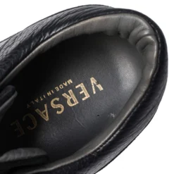 Versace Black Leather Medusa Low Top Sneakers Size 43 For Men -Versace Official Website luxury men versace used shoes p352442 006