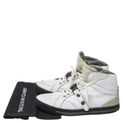 Versace White Leather Medusa High Top Sneakers Size 45 For Men -Versace Official Website luxury men versace used shoes p352447 010