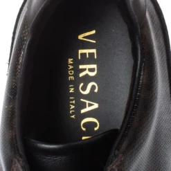 Versace Multicolor Leopard Printed Coated Canvas And Leather Medusa Trainer Sneakers Size 42 For Men -Versace Official Website luxury men versace used shoes p355441 001