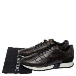 Versace Multicolor Leopard Printed Coated Canvas And Leather Medusa Trainer Sneakers Size 42 For Men -Versace Official Website luxury men versace used shoes p355441 007