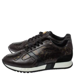 Versace Multicolor Leopard Printed Coated Canvas And Leather Medusa Trainer Sneakers Size 42 For Men -Versace Official Website luxury men versace used shoes p355441 008