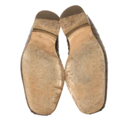 Versace Brown Ostrich Medusa Chain Detail Loafers Size 44 For Men -Versace Official Website luxury men versace used shoes p364599 001