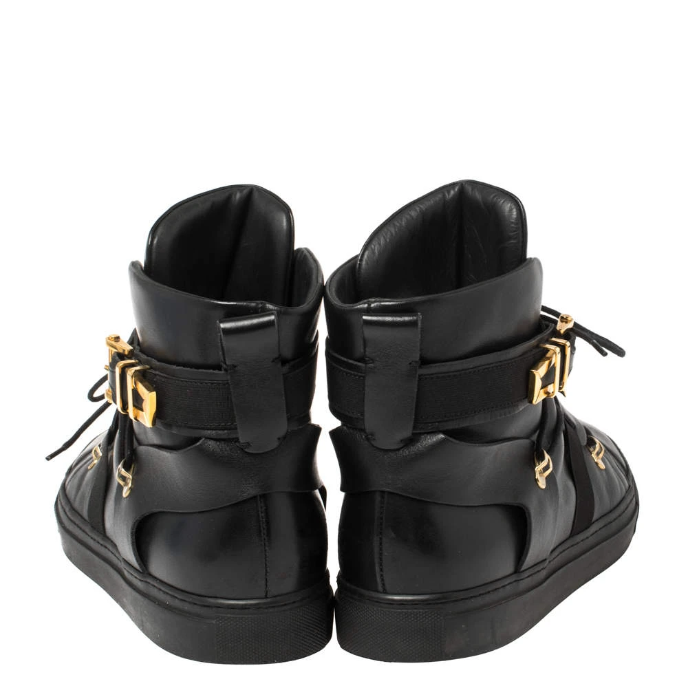 Versace Black Leather Medusa High-Top Sneakers Size 45.5 For Men 5 Versace Black Leather Medusa High-Top Sneakers Size 45.5 For Men - Image 5