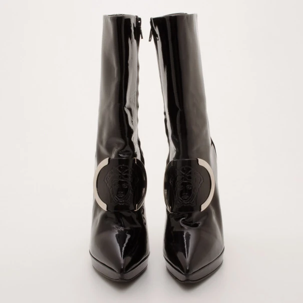 Versace Patent Leather Medusa Stamp Boots Size 38 For Men 3 Versace Patent Leather Medusa Stamp Boots Size 38 For Men - Image 3