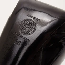 Versace Patent Leather Medusa Stamp Boots Size 38 For Men 15 Versace Patent Leather Medusa Stamp Boots Size 38 For Men -Versace Official Website luxury men versace used shoes p37057 006