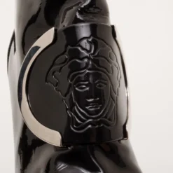 Versace Patent Leather Medusa Stamp Boots Size 38 For Men 16 Versace Patent Leather Medusa Stamp Boots Size 38 For Men -Versace Official Website luxury men versace used shoes p37057 007