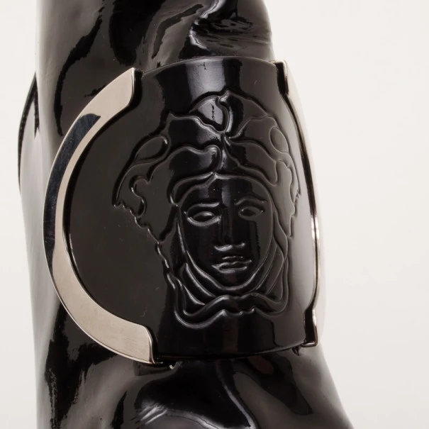 Versace Patent Leather Medusa Stamp Boots Size 38 For Men 7 Versace Patent Leather Medusa Stamp Boots Size 38 For Men - Image 7