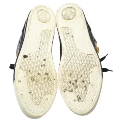 Versace Black Leather And Suede Medusa Strap High Top Sneakers Size 43 For Men -Versace Official Website luxury men versace used shoes p387816 008